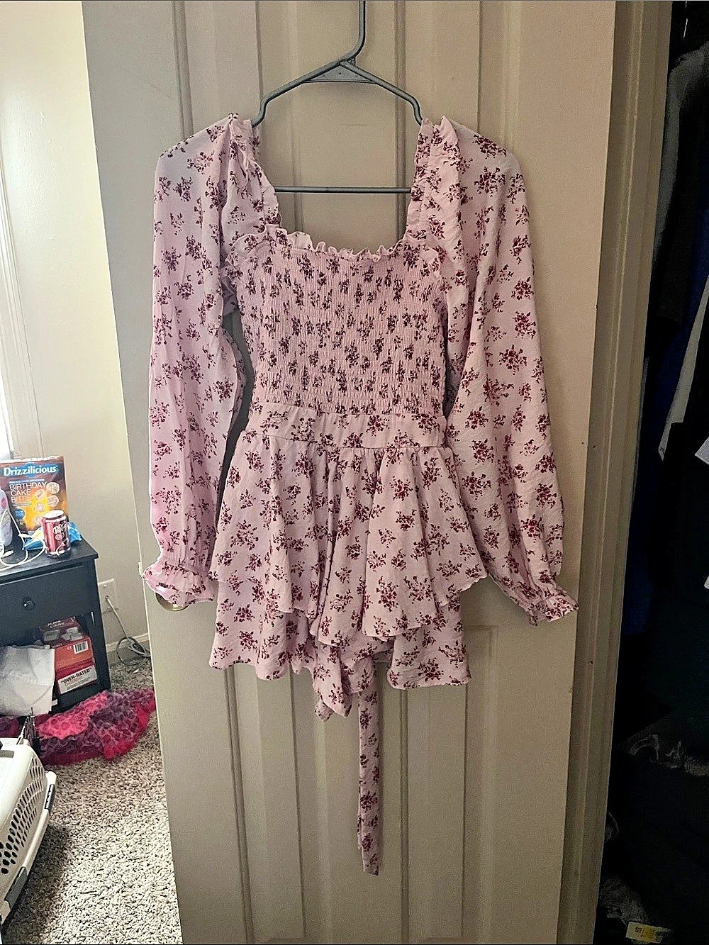 Francesca’s Floral Mini Dress in Pink & Purple Like New